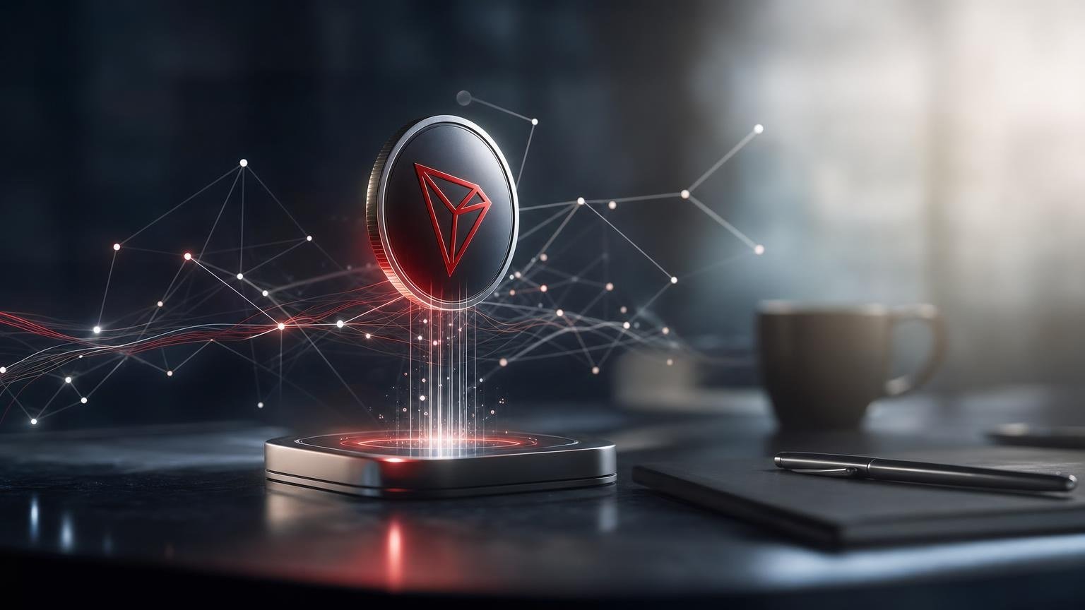 Diagram showing how TRX transfers use TRON Bandwidth, move through blocks, receive confirmations, and reach an exchange address